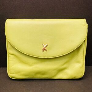 Vtg Paloma Picasso Apple Green Crossbody Purse Bag Removable Strap EUC